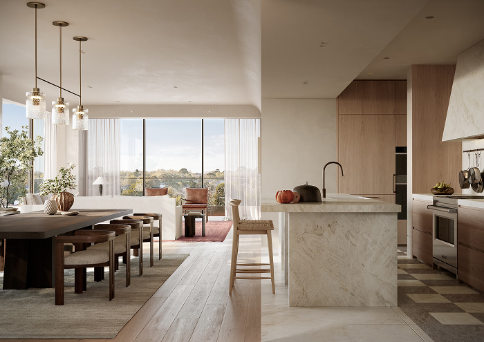 Victoria Hill – The Residences kitchen and living